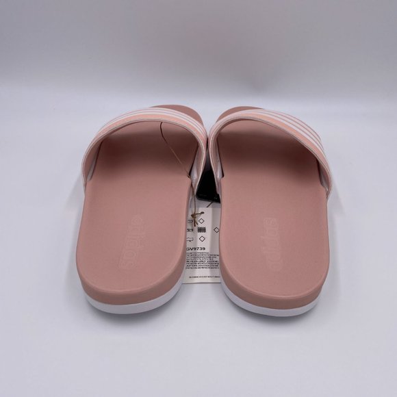 Adidas Adilette Comfort Pink / White Womens Slides - Picture 5 of 8